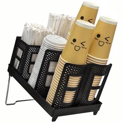 Portavasos de Café Organizador Irrompible 2 en 1 Portavasos de Papel y Tapa con... Foto 1 de 4