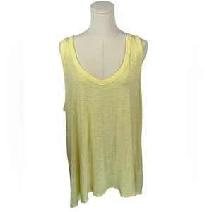 Old Navy Luxe Super Soft Yellow V Neck Tank Top (Size XXL) - Picture 1 of 2
