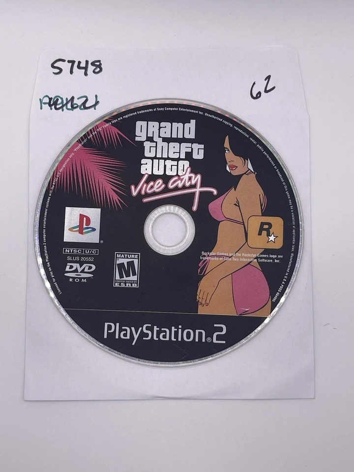 Grand Theft Auto Vice City (PlayStation 2 PS2) SIN SEGUIMIENTO - SOLO DISCO 5748 Foto 1 de 1