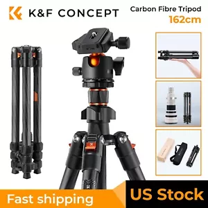 K&F Concept 64" Carbon Fiber Camera Tripod Lightweight 36mm Ball Head 8kg Load - Picture 1 of 7