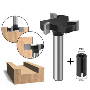 1/4" Shank CNC Spoilboard Surfacing Router Bit Carbide Tipped Cutting - Picture 1 of 10