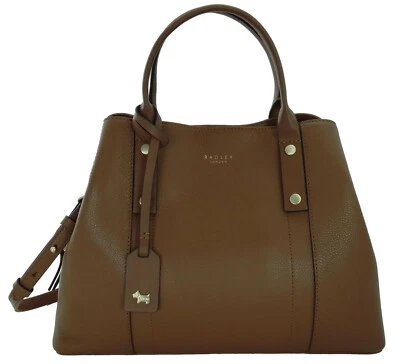 Radley Brown Satchel Bag Medium Tan Leather Provence Street Multiway Handbag  - image 1 of 4