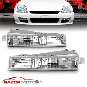 For 1997 1998 1999 2000 2001 Honda Prelude Euro Clear Bumper Signal Lights Pair - Picture 1 of 6