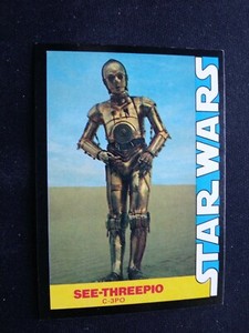 1977 Wonder Bread Star Wars Card # 7 See-Threepio (EX/NM)