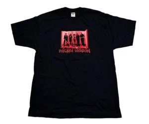 Chemise Wicked Wisdom 2006 Tour Band noire Jada Pinkett Smith homme taille L *NEUF* - Photo 1/5