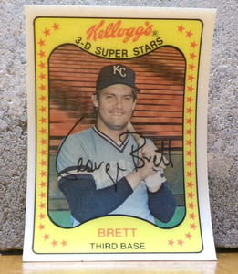 COOL VINTAGE 1981 KELLOGG'S 3-D SUPER STARS BASEBALL CARD ROYALS GEORGE BRETT
