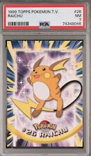 PSA 7 Raichu Card #26 Topps TV Set Black Label 1999 Pokemon Card-NM