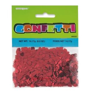 Red Hearts Metallic Confetti Scatters Valentine's Day Party Decorations 90352
