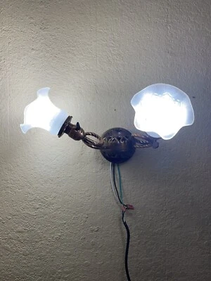 Винтажный медный настенный светильник с веревкой - Изображение 1 из 4