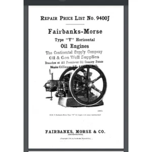 Fairbanks Morse Horizontal Type Y "Y" Parts List manual 18 pages year 1926 - Picture 1 of 1