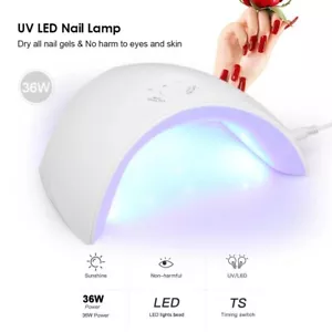 Lampada Asciuga Smalto UV LED 36W Gel Acrilico Luce Cura Spa Kit Professionale - Foto 1 di 9