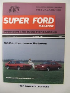 Super Ford Magazine Sept.1981 1962 Galaxie 483/1982 Ford Lineup NOS - Imagen 1 de 1