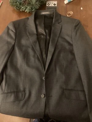 NUEVO CON ETIQUETAS Wilke Rodriguez Blazer Abrigo Deportivo Chaqueta Para Hombre 44L Lana Gris 2 Botones Foto 1 de 3