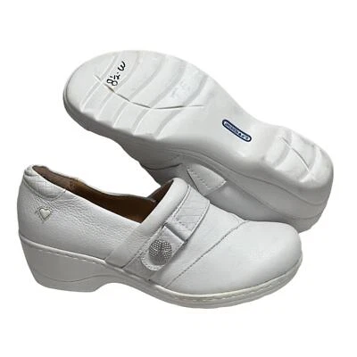 Women’s Nurse Mates Kris pillowTop lightweight Clog 8.5W White Leather - Image 1 of 4