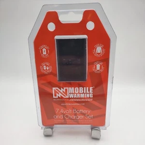 NEU Mobile Warming 7,4V 2250Mah Schwarz USB Clamshell Akku und Kabel Set - Bild 1 von 3