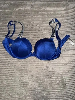 Victoria's Secret White Shine Bling 34B Very Sexy Push Up Add 1 Cup Bra VS!!! - Image 1 of 2
