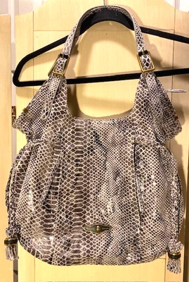 Bolso de Mano Grande ELLIOT LUCCA Cuero Diseño Serpiente Foto 1 de 4