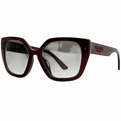 Gafas de sol cuadradas de plástico rojo burdeos PRADA SPR24X-F 54□18 140 negras degradadas Foto 1 de 4