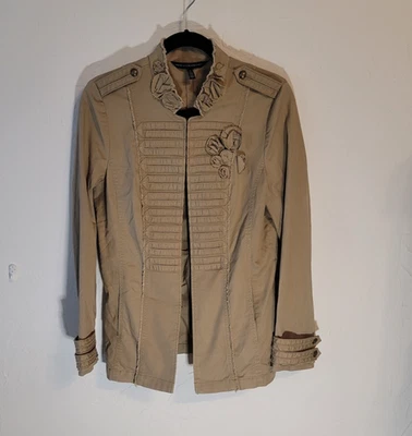 Chaqueta Caqui Militar Mercado Negro Casa Blanca 6 Cuello Nehru Ambiente Años 70 Foto 1 de 4