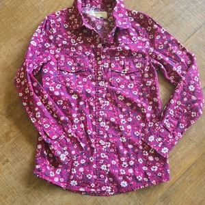 Shyanne Cotton Floral Long Sleeve Pearl Snap Button Western Shirt Girls Sz Small - Picture 1 of 7