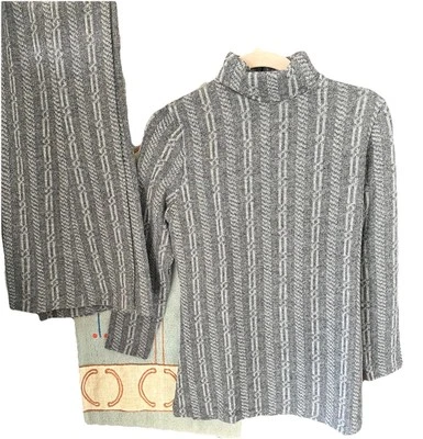 Pantalón Campana Años 70 Gris Lana Pantalones Vintage Retro MOD RARO Talla 10 No Usado Foto 1 de 4