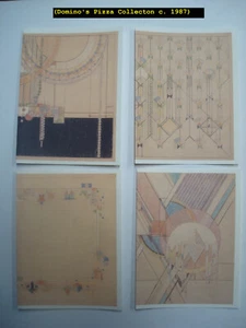 Tarjetas de notas de colección de pizza de dominó de colección diseños gráficos c1927 - Imagen 1 de 8