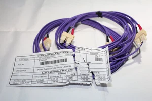RS PRO LC TO LC DUPLEX MULTI MODE OM3 FIBRE OPTIC CABLE, 50/125µM, PURPLE, 5M - Picture 1 of 3