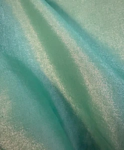 Vintage teal fabric elegant shimmer 1+ yard decorative fabrics 30"x45" turquoise - Picture 1 of 5