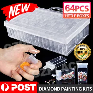 New 64 Grid Diamond Painting Storage Box Art Nail Bead Accessories Case Kit - Picture 1 of 11