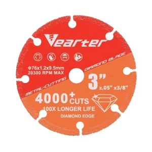Hoja de sierra de disco de corte de diamante de 76 mm/3"" X 9,5 mm para rueda cortadora de acero de metal - Imagen 1 de 11