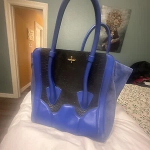 Pour la Victoire Butler Large Snake Embossed Leather & Suede Tote - Picture 1 of 6