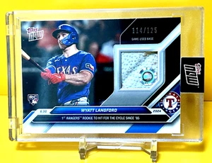 #114/125 ! Wyatt Langford (RC) Game Used Base Relic Topps Now #364A - Picture 1 of 3