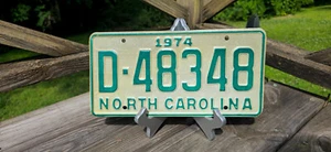1974 | Original NC Dealer Auto Plate - Green - Picture 1 of 2