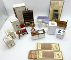 Vintage Artisan Miniature Dollhouse Furniture Ceramic Bathroom Wood Flooring