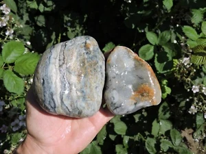 2 Oregon Sugar Agate / Chert nodule stones (2 lbs+ Total) COLORFUL Lapidary Gems - Picture 1 of 24