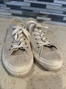 Converse All Star Chuck Taylor silber/gold glitzernde Turnschuhe Damengröße 8,5 - Bild 1 von 9