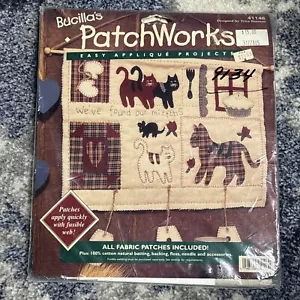 Bucilla Patchworks "Kittens And Mittens" Fabric Applique Kit Folk Art #41146 NEW - Picture 1 of 5