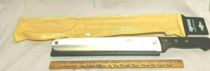 AUSONIA Italy Knife sausage salami serrated 26cm 10" Adj thickness guide 61170 - Picture 1 of 8