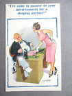 COMIC Postcard Donald McGill Come in Answer to Your Ad for a Sleeping Partner