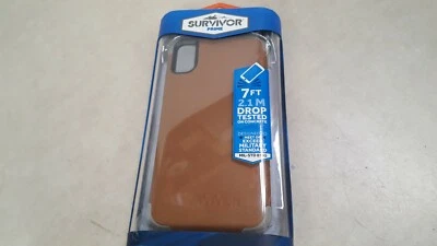 New OEM Griffin Survivor Prime Series Brown Case For iPhone X Leather - Image 1 of 4