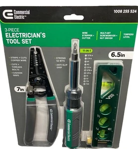 COMMERCIAL ELECTRIC 3 PIECE ELECTRIANS TOOL SET 1008255524 NEW - Picture 1 of 4