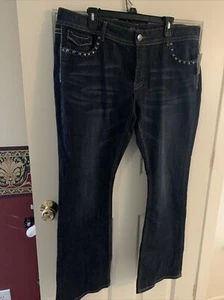 Jeans donna Stetson Hollywood bootcut taglia 22 nuovi con etichette western con perline pesanti - Foto 1 di 7