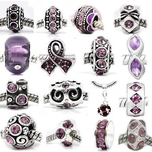 Ten (10) of Assorted Shades of Purple Crystal Rhinestone Beads