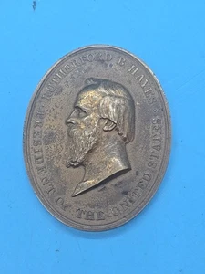 President Rutherford B Hayes Peace Medal US Mint Restrike Medal Bronze  morgan - Picture 1 of 9