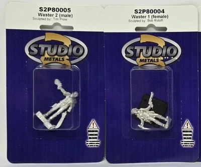 Savage Worlds Metal RGP figure Waster 1 e 2 Deadlands/Weird West/HoE 28 mm - Immagine 1 di 4