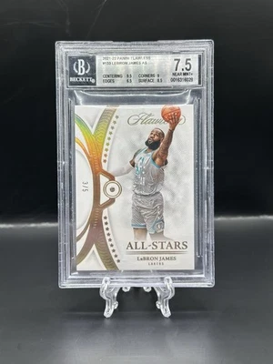 LeBron James 2021-22 Flawless All-Stars Diamond Gem /5 Lakers #133 SSP BGS 7.5 - Image 1 of 2
