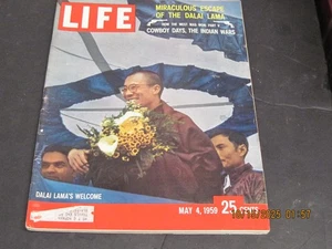 LIFE MAGAZINE 1959 MAY 4 DALAI LAMA'S WELCOME MIRACULOUS ESCAPE - Picture 1 of 2