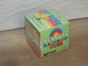 VTG 1965 Peanuts Woodstock Music Notes Rainbow Cube Stationary Sticky Notepads - Picture 1 of 7