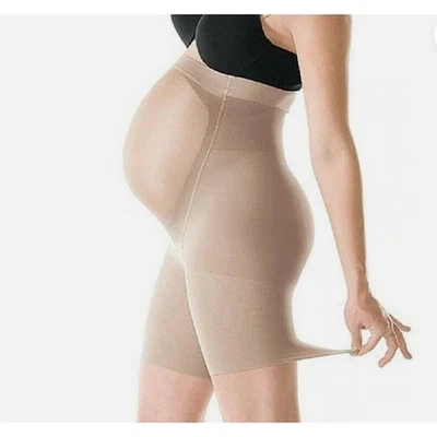 SPANX Maternity Mama Mid-Thigh Short Tummy Control Shapewear No Panty Line Sz C - Image 1 of 4