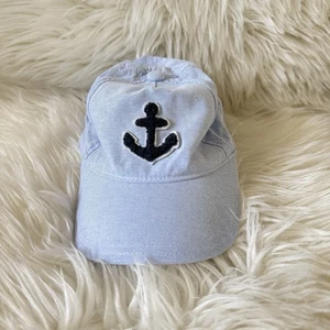 Gorra de béisbol náutica Janie and Jack para niños pequeños azul ancla talla 2T-3T nueva sin etiquetas - Imagen 1 de 5